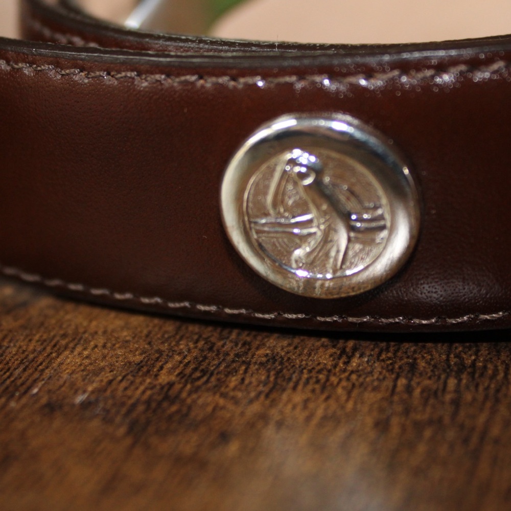 Canterbury Genuine Leather Brown Belt with Silver Buckle